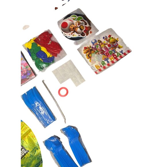 Mario Brothers Birthday Party Decorations Plates Back Drop Balloons Banner - Picture 4 of 6